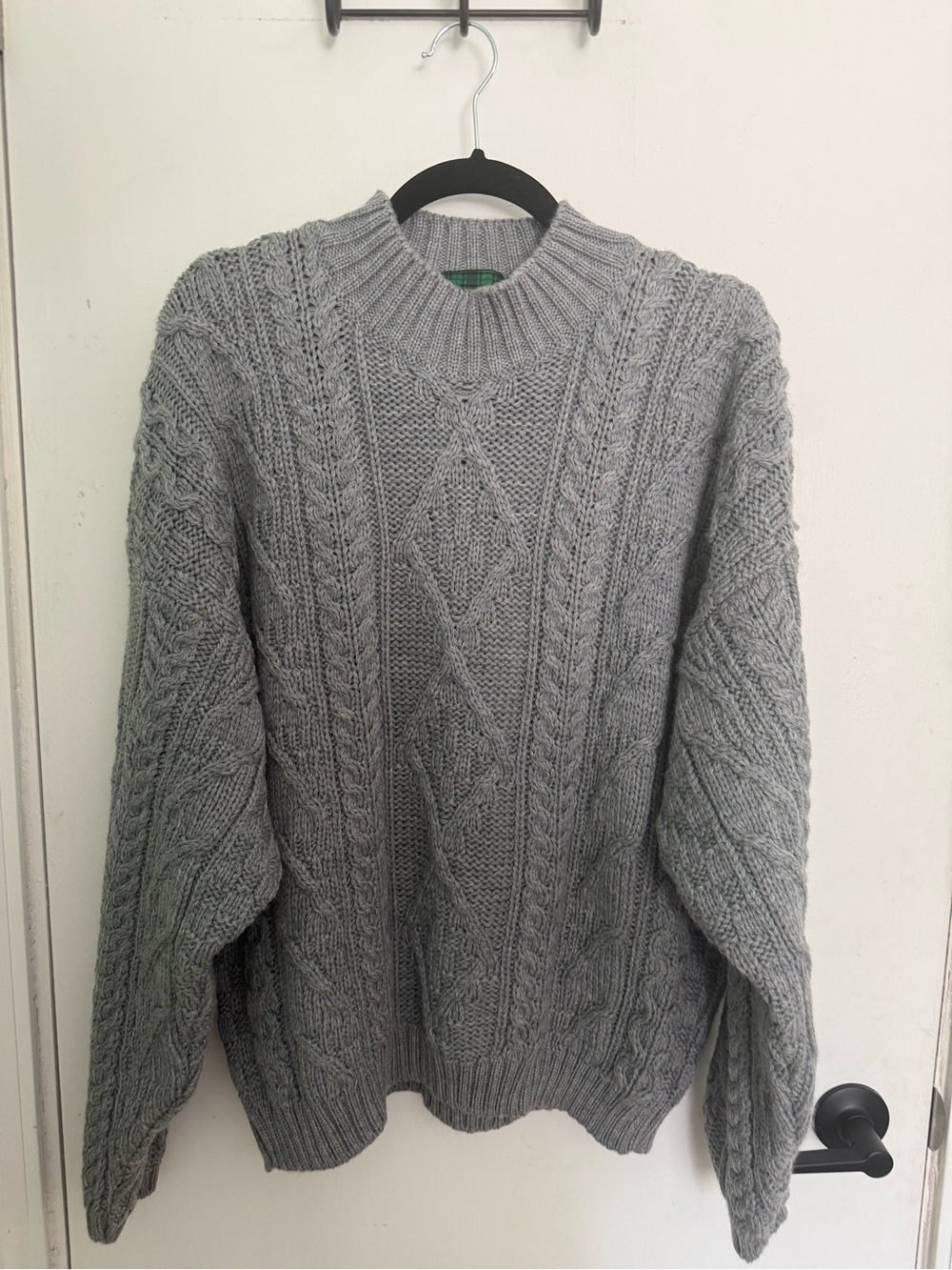 Vintage McKennas Pure New Wool Cable Knit Fisherman’s Sweater - made in England